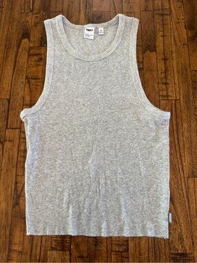 TNA by Aritza Ribbed Tank in Heather Gray Size Medium